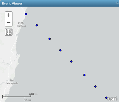 Event records viewed in the Event Viewer